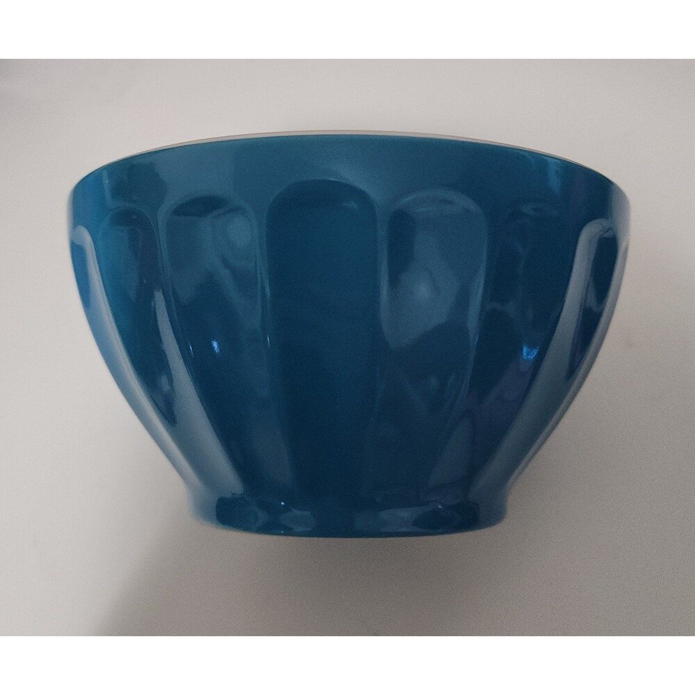 MSRP $30 Signature Housewares Teal Blue Stoneware Ceramic Bowl Heavy